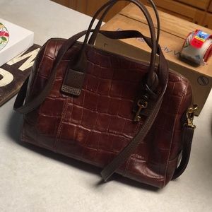 Fossil Handbag with Marching Wallet